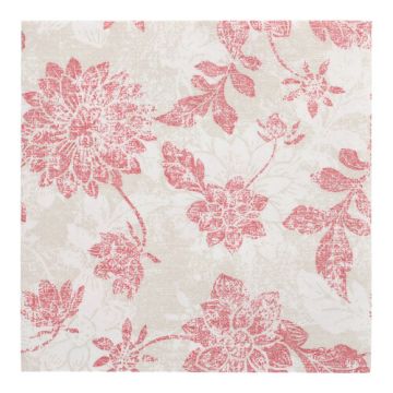Servetter "ROYAL Collection" 1/4-vikt 40 cm x 40 cm vinröd "Flowers" 