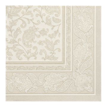 Servetter "ROYAL Collection" 1/4-vikt 40 cm x 40 cm champagne "Ornaments"
