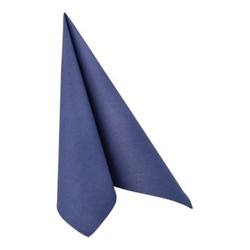 Servetter "ROYAL Collection" 1/4-vikt 40 cm x 40 cm mörkblå med förpackning av papper