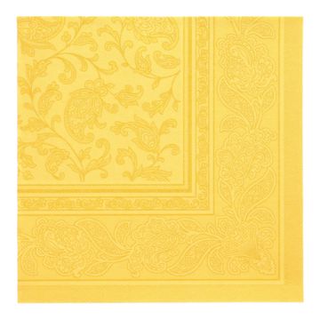 Servetter "ROYAL Collection" 1/4-vikt 40 cm x 40 cm gul "Ornaments"