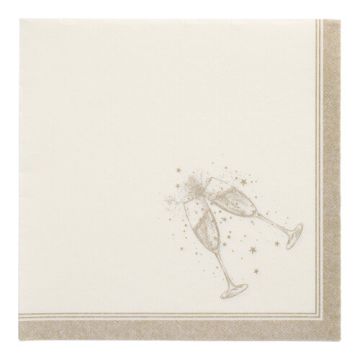 Servetter "ROYAL Collection" 1/4-vikt 40 cm x 40 cm guld "Festivities" 