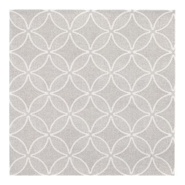 Servetter "ROYAL Collection" 1/4-vikt 40 cm x 40 cm grå "Circle Flowers"