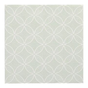 Servetter "ROYAL Collection" 1/4-vikt 40 cm x 40 cm jadegrön "Circle Flowers"