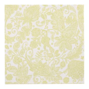 Servetter "ROYAL Collection" 1/4-vikt 40 cm x 40 cm limegrön "Paisley"
