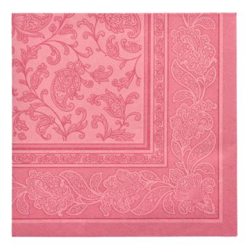Servetter "ROYAL Collection" 1/4-vikt 40 cm x 40 cm rosa "Ornaments"