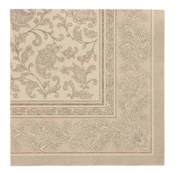 Servetter "ROYAL Collection" 1/4-vikt 40 cm x 40 cm sand "Ornaments" 