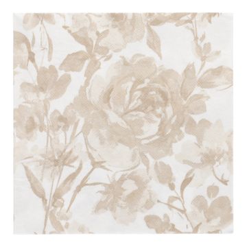 Servetter "ROYAL Collection" 1/4-vikt 40 cm x 40 cm sand "Rose"