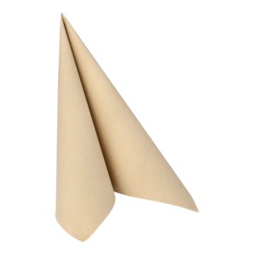 Servetter "ROYAL Collection" 1/4-vikt 40 cm x 40 cm sand med förpackning av papper