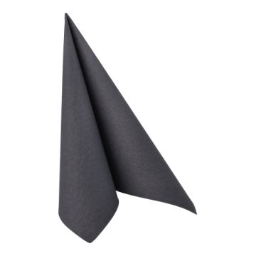 Servetter "ROYAL Collection" 1/4-vikt 40 cm x 40 cm svart med förpackning av papper
