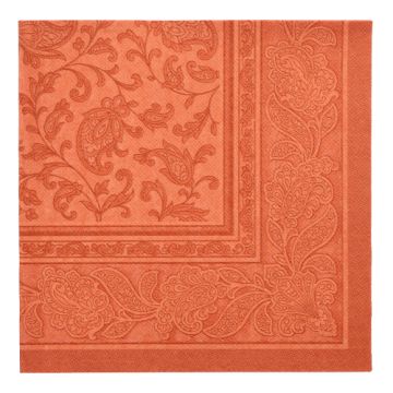 Servetter "ROYAL Collection" 1/4-vikt 40 cm x 40 cm terracotta "Ornaments"
