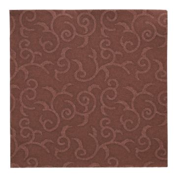 Servetter "ROYAL Collection" 1/4-vikt 40 cm x 40 cm brun "Casali"
