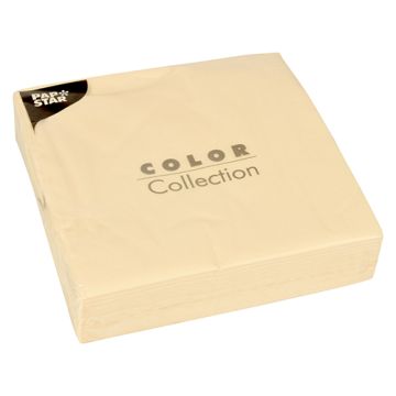servetter, 2-lagiga 1/4-vikt 40 cm x 40 cm creme