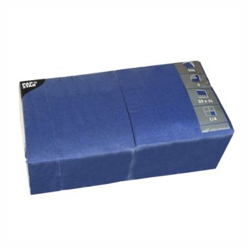 Servett, 3-lags 1/4-vikt 33 cm x 33 cm mörkblå