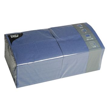 Servett, 3-lags 1/8-vikt 33 cm x 33 cm mörkblå