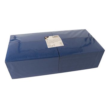 Servetter, 3-lagers 1/8-vikt 40 cm x 40 cm mörkblå