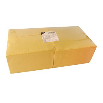 Servetter, 3-lagers 1/8-vikt 40 cm x 40 cm gul