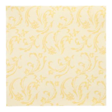 Servetter "ROYAL Collection" 1/4-vikt 40 cm x 40 cm gul "Damascato"