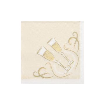 Servetter "ROYAL Collection" 1/4-vikt 25 cm x 25 cm guld "Festive Moments"