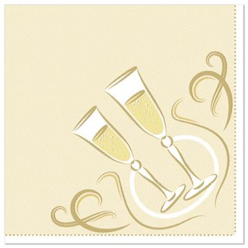 Servetter "ROYAL Collection" 1/4-vikt 40 cm x 40 cm guld "Festive Moments"