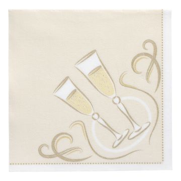 Servetter "ROYAL Collection" 1/4-vikt 40 cm x 40 cm guld "Festive Moments"