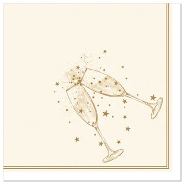 Servetter "ROYAL Collection" 1/4-vikt 40 cm x 40 cm guld "Fest-display"