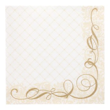 Servetter "ROYAL Collection" 1/4-vikt 40 cm x 40 cm guld "Megan"