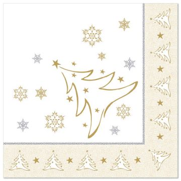 Servetter "ROYAL Collection" 1/4-vikt 40 cm x 40 cm guld "X-Mas Elegance"