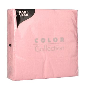 Servett 1-lagers 1/4-vikt 33 cm x 33 cm rosa