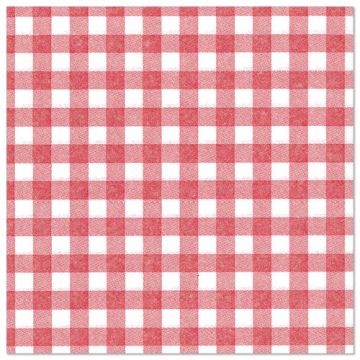 Servetter "ROYAL Collection" 1/4-vikt 40 cm x 40 cm röd "Vichy Karo"
