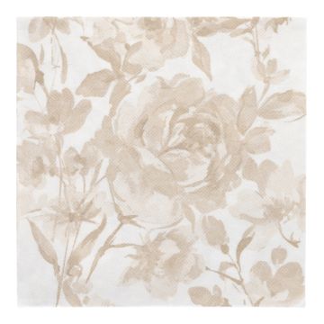 Servetter "ROYAL Collection" 1/4-vikt 40 cm x 40 cm sand "Rose"