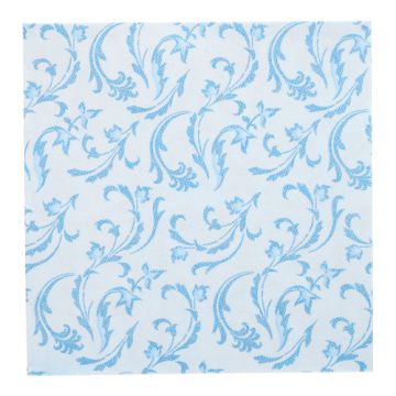 Servetter "ROYAL Collection" 1/4-vikt 40 cm x 40 cm turkos "Damascato"