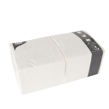 Servett, 3-lags 1/8-vikt 33 cm x 33 cm vit