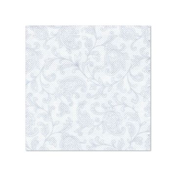 Servetter "ROYAL Collection" 1/4-vikt 25 cm x 25 cm vit "Ornaments"