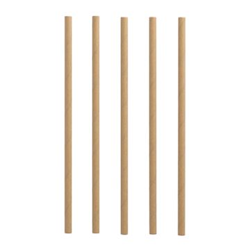 Shake-sugrör av papper Ø 8 mm · 25 cm brun