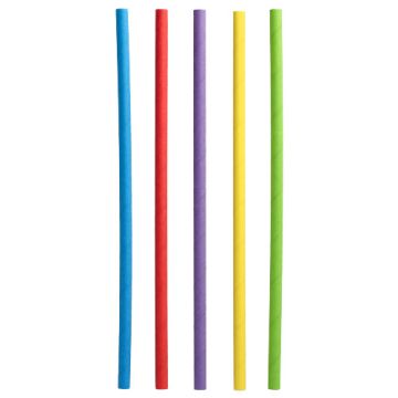 Shake-sugrör av papper Ø 8 mm · 25 cm sorterade färger
