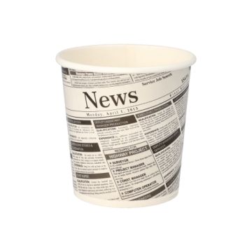 Snacksbägare, papper "To Go" rund 470 ml Ø 9,9 cm · 9,9 cm "Newsprint"