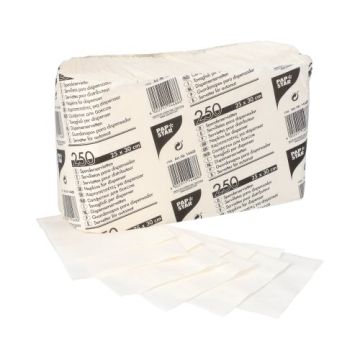 Servett 1-lagig 25 cm x 30 cm vit