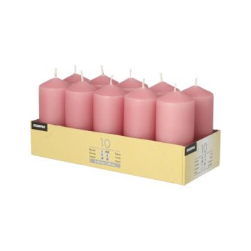 Blockljus Ø 40 mm · 90 mm gammalrosa