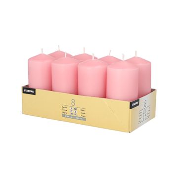 Blockljus Ø 50 mm · 100 mm gammalrosa