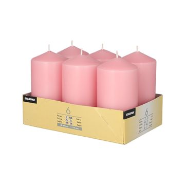 Blockljus Ø 60 mm · 115 mm gammalrosa