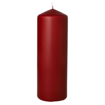 Blockljus Ø 70 mm · 200 mm vinröd