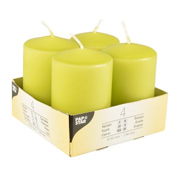 Blockljus Ø 50 mm · 80 mm kiwi