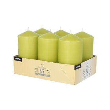 Blockljus Ø 60 mm · 115 mm kiwi