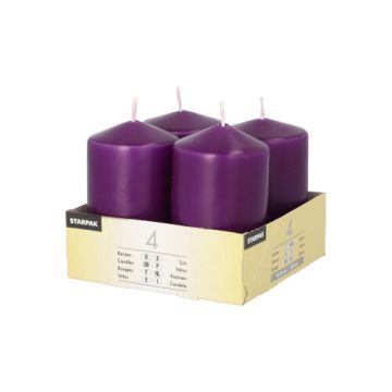 Blockljus Ø 50 mm · 80 mm lila
