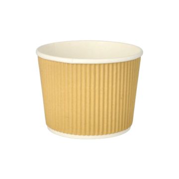 Soppskålar, papper rund 520 ml Ø 11 cm · 8,4 cm brun/vit Ripple Wall