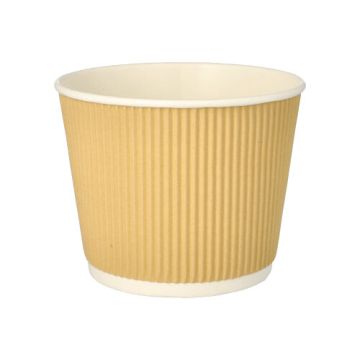 Soppskålar, papper rund 998 ml Ø 13,5 cm · 10,8 cm brun/vit Ripple Wall