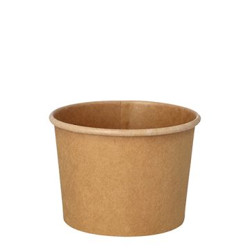 Soppskålar, papper "pure" rund 350 ml Ø 9,8 cm · 7 cm brun 