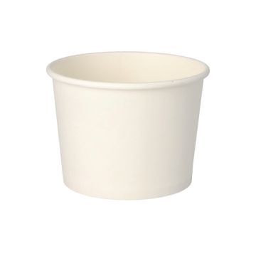 Soppskålar, papper "To Go" rund 500 ml Ø 11 cm · 8,3 cm vit