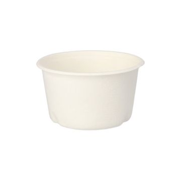 Soppskålar av sockerrör "pure" 350 ml Ø 10 cm · 6,4 cm vit