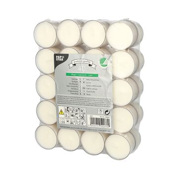Värmeljus Ø 38 mm · 24 mm vit av raps, i polycarbonathylsa
